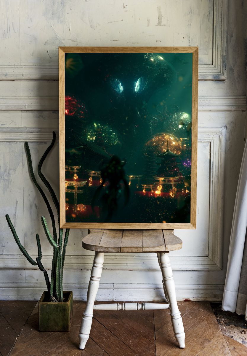 Ethereal Temple in the Void Print. room preview