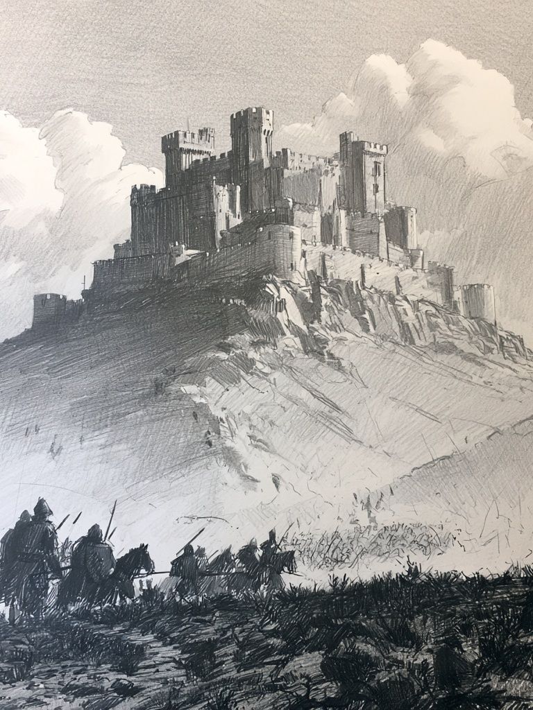 Castle Siege Sketch Poster. poster detail