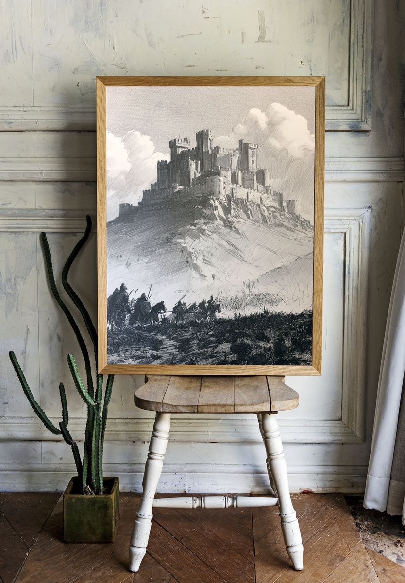Castle Siege Sketch Poster. — room view 1