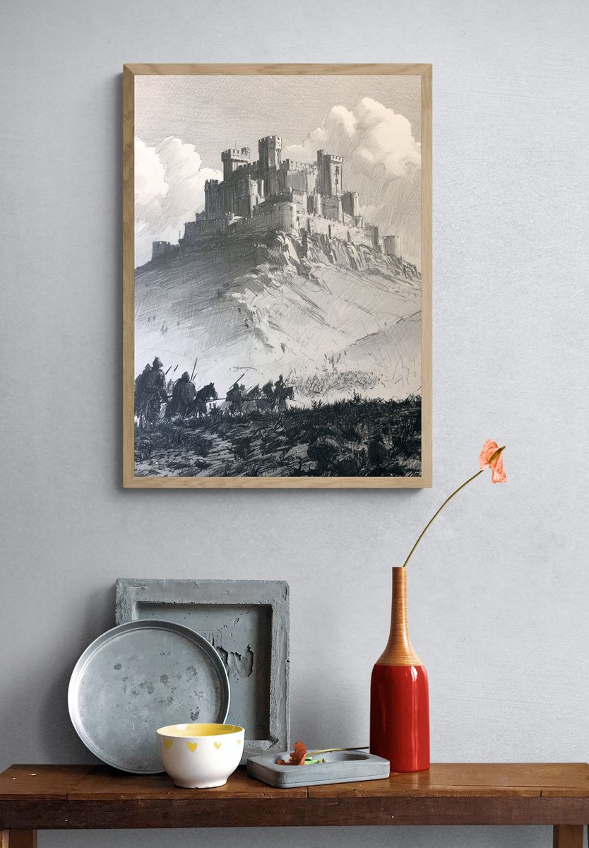 Castle Siege Sketch Poster. — room view 3