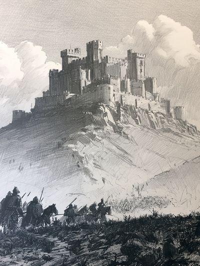 Castle Siege Sketch Poster. poster