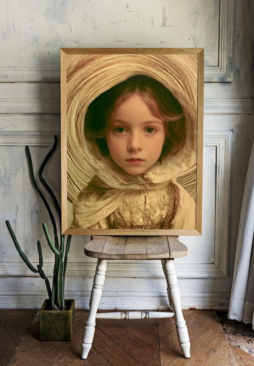 Halo Portrait Illustration Poster. room preview