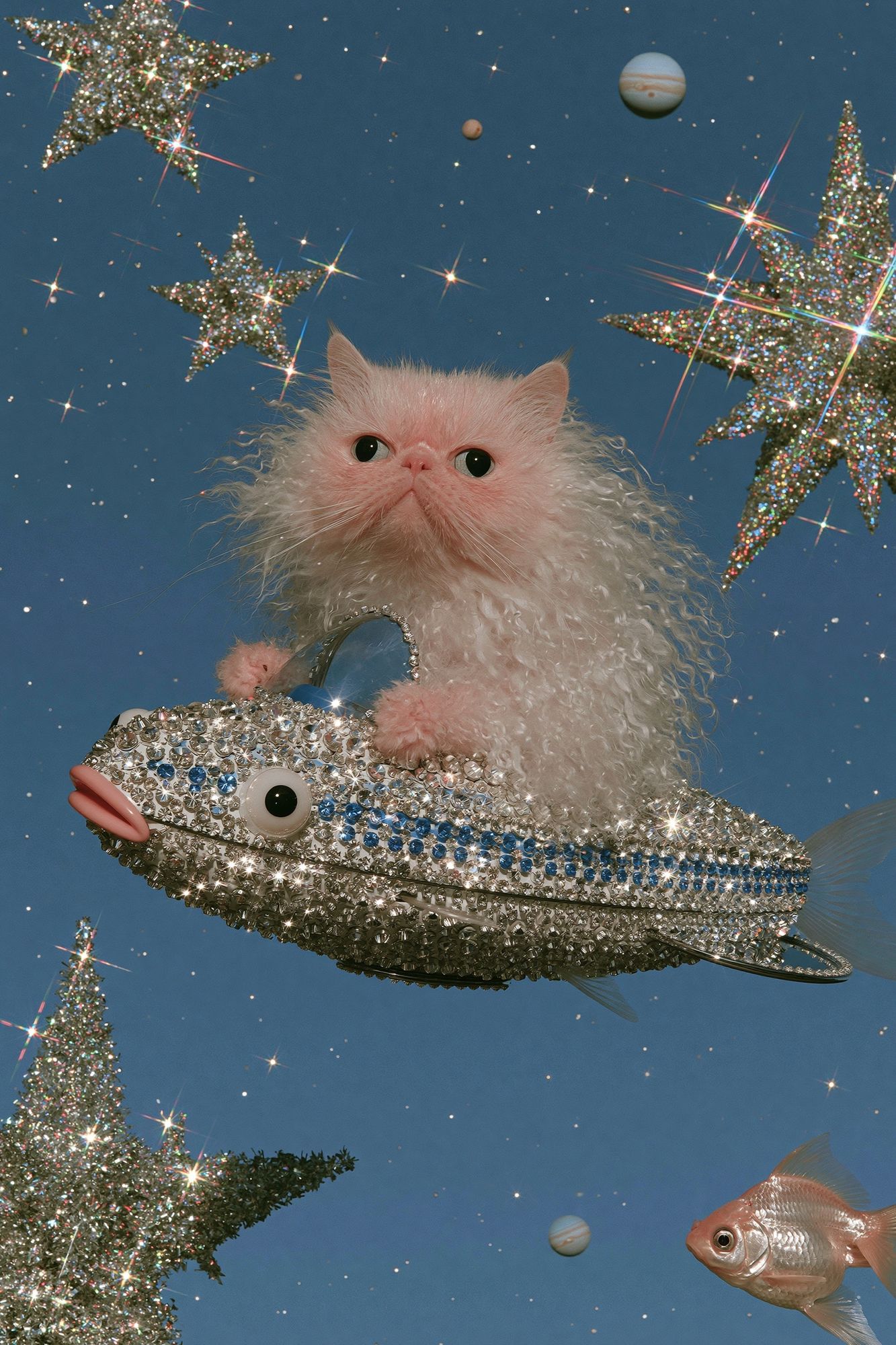 Cosmic Catfish Fantasy Illustration Poster. poster — illustration art