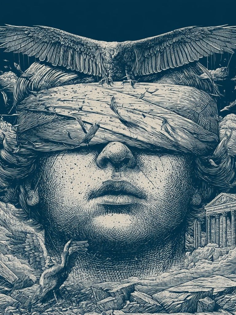 Classical Surrealism Illustration Print. poster detail