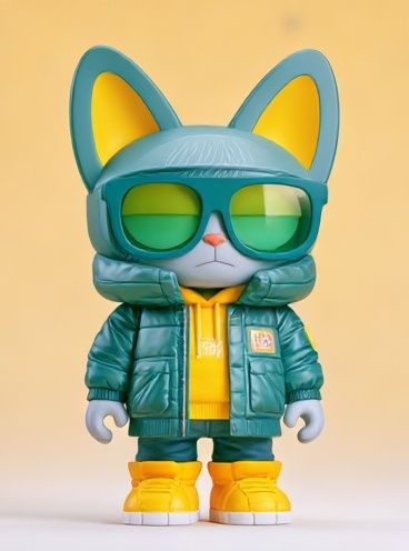 Cool Cat Character Illustration Poster. poster — illustration art