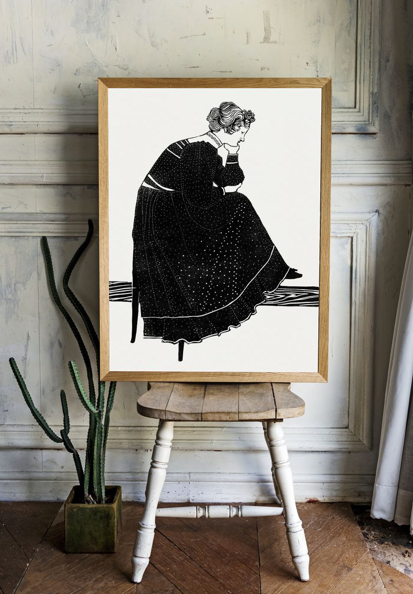 Portrait Coba Stolk-Schmidt sitting chair. — room view 1