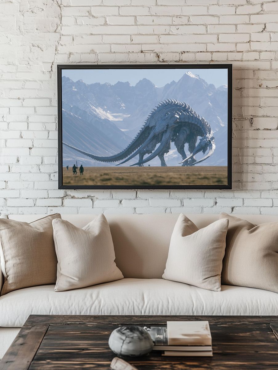 Ice Dragon Mountain Landscape Poster. — room view 1