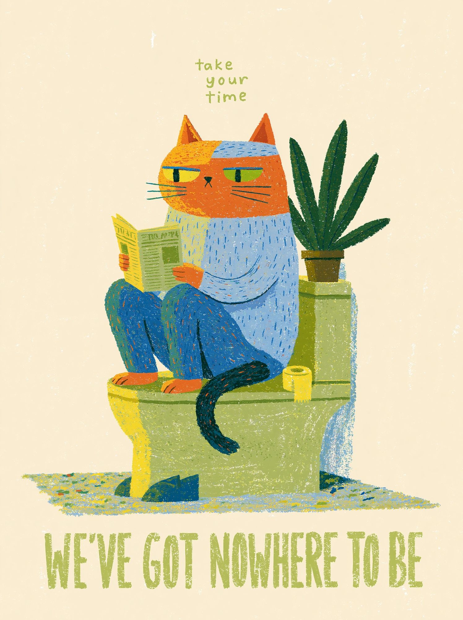 Cat Reading Quote Typography Poster. poster detail