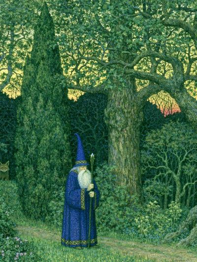 Forest Wizard — Fantasy Illustration Print.