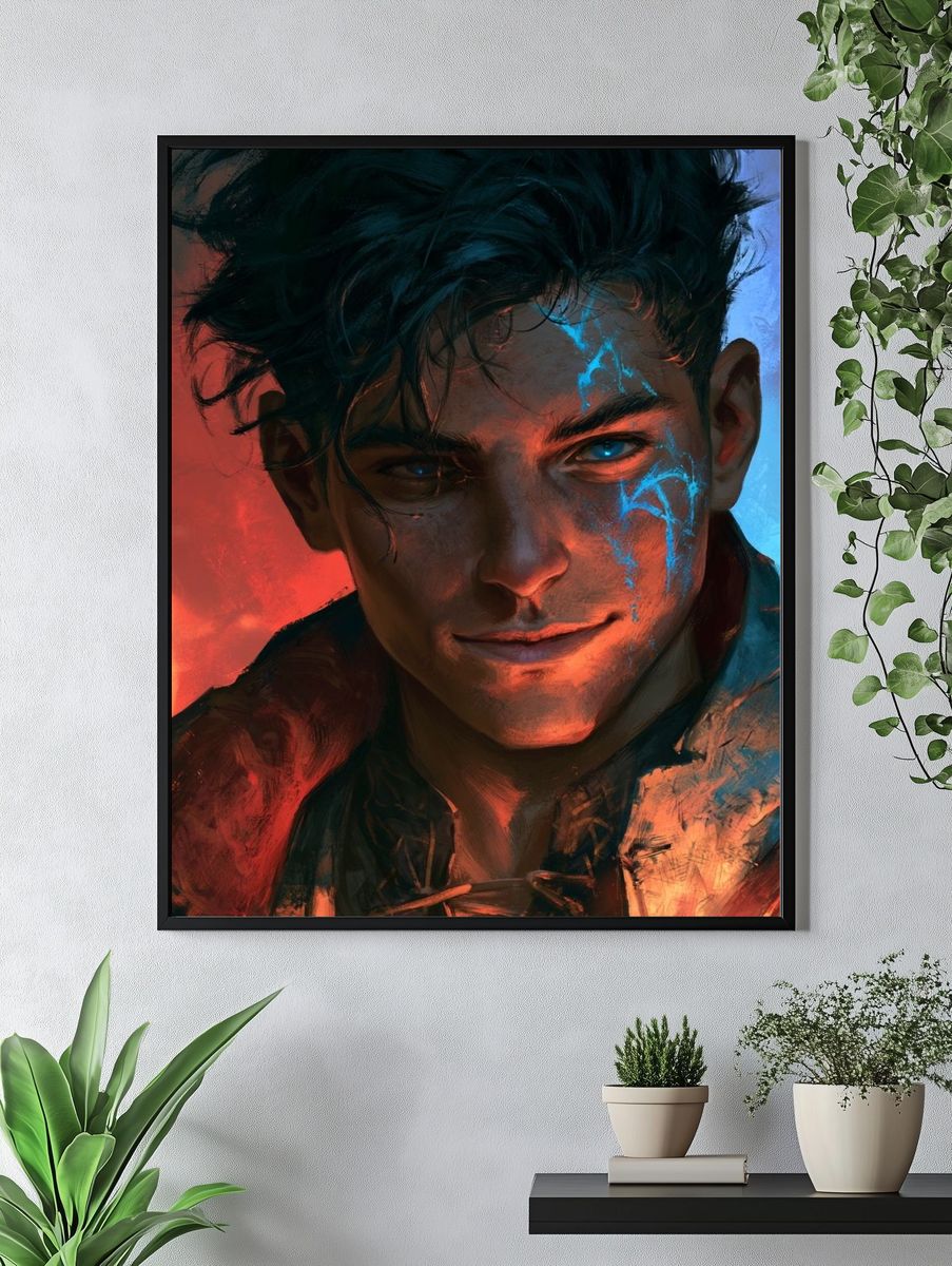 Mystic Warrior Portrait Print. — room view 4