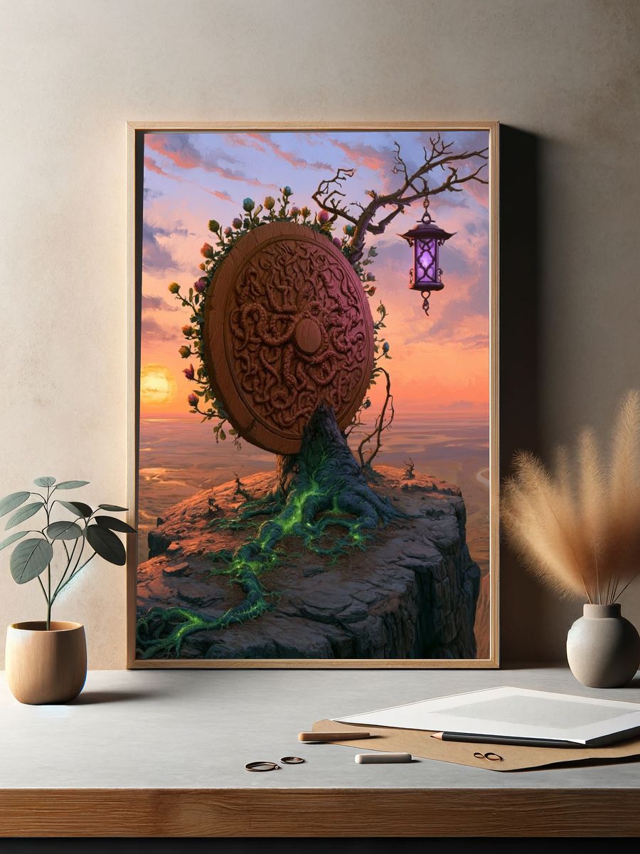 Fantasy Sunset Portal Print. — room view 2