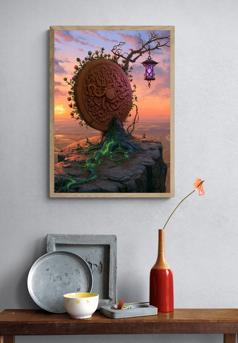 Fantasy Sunset Portal Print. — room view 3