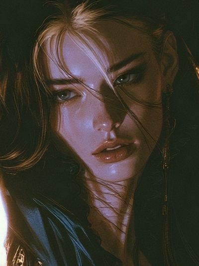 Moody Portrait Illustration Poster.
