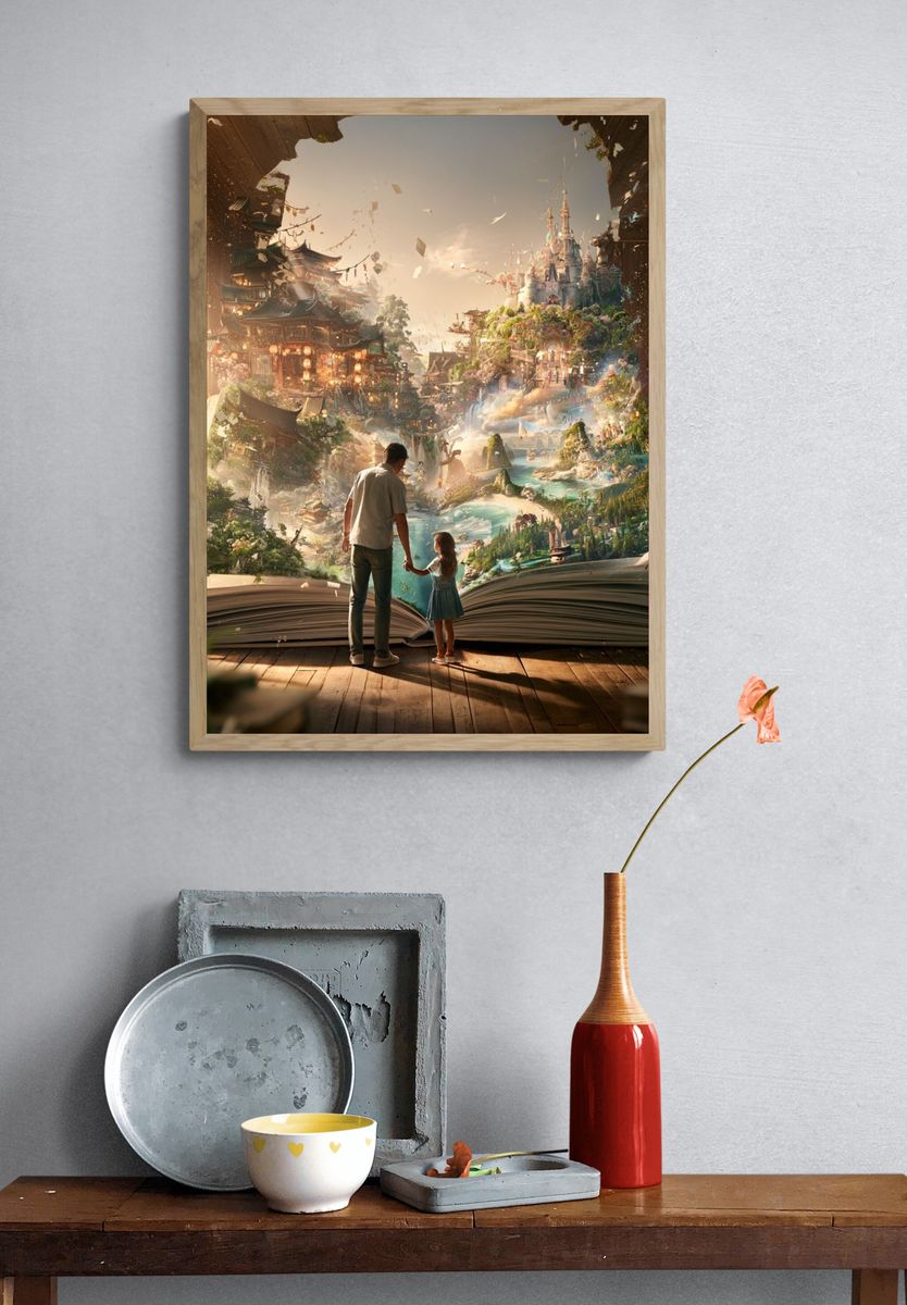 Fantasy Storybook World Illustration Print. — room view 3