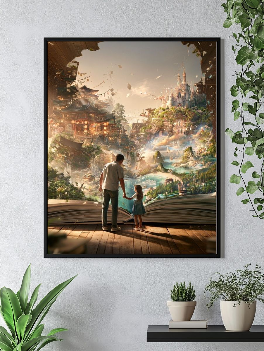Fantasy Storybook World Illustration Print. — room view 4