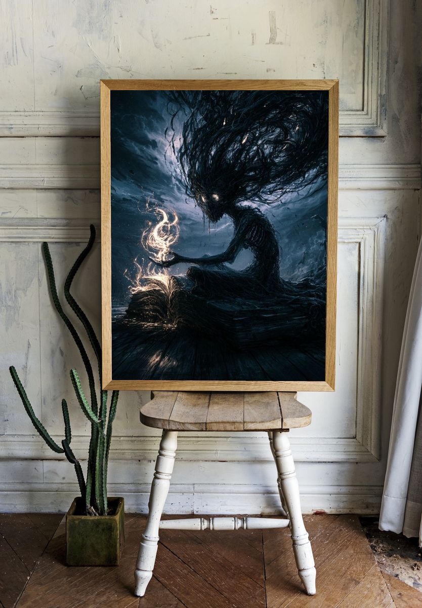 Dark Fantasy Sorcerer Poster. room preview