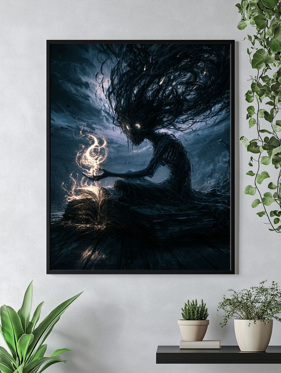 Dark Fantasy Sorcerer Poster. — room view 4
