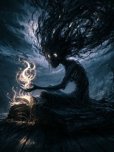 Dark Fantasy Sorcerer Poster.
