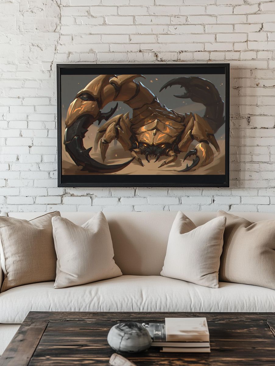 Desert Scorpion Digital Art Poster. — room view 1