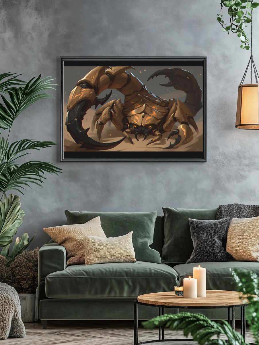 Desert Scorpion Digital Art Poster. — room view 4