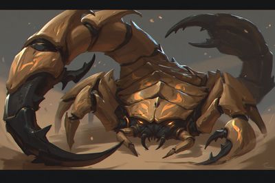 Desert Scorpion Digital Art Poster. poster