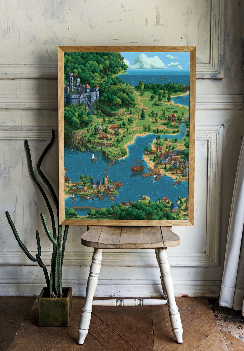 Fantasy Coastal Kingdom Poster. — room view 1