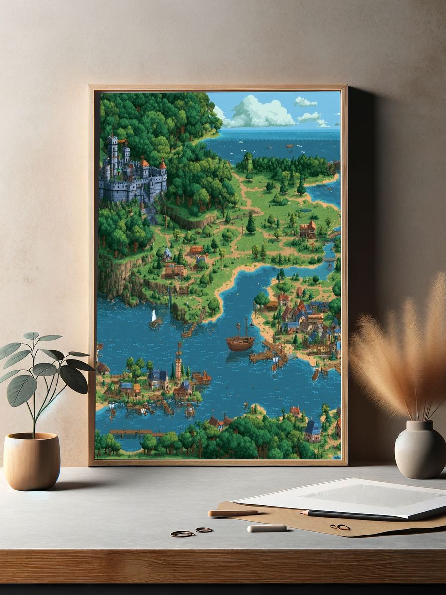 Fantasy Coastal Kingdom Poster. — room view 2
