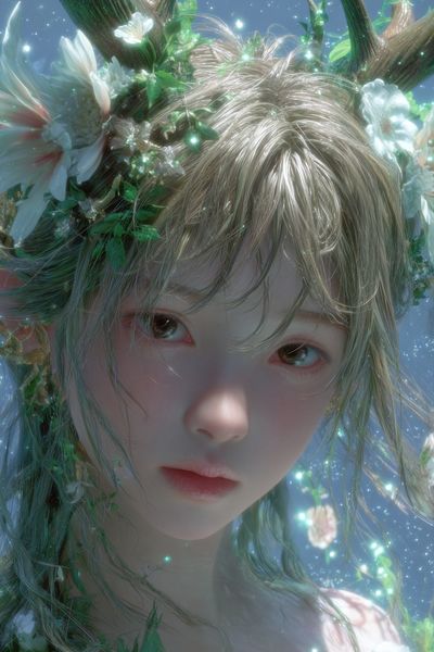 Forest Spirit Portrait Print. poster print