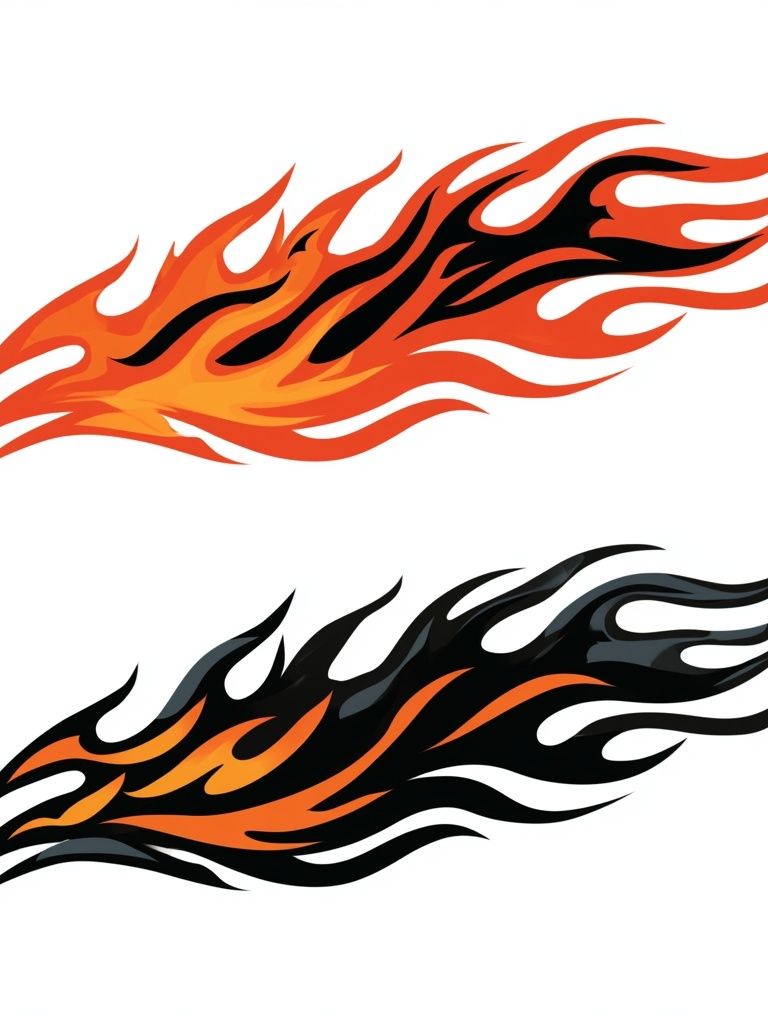 Flame Tribal Illustration Poster. poster detail