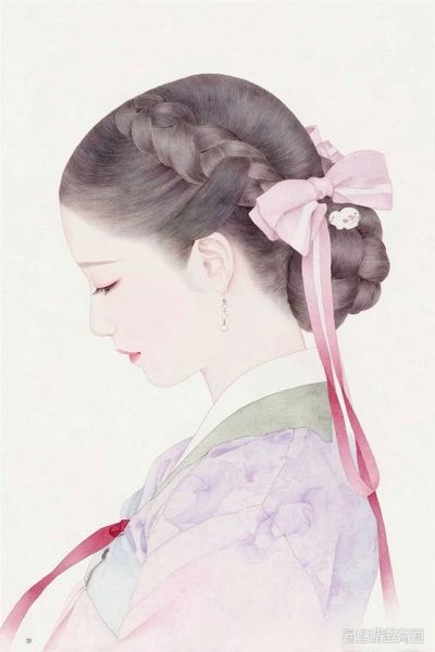 Elegant Geisha Portrait Print. poster print