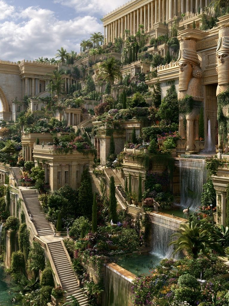 Hanging Gardens of Babylon Print. poster detail