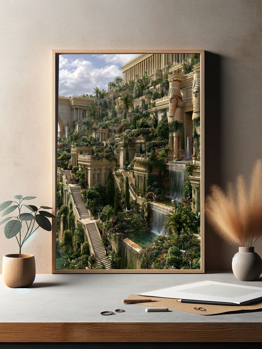 Hanging Gardens of Babylon Print. — room view 2