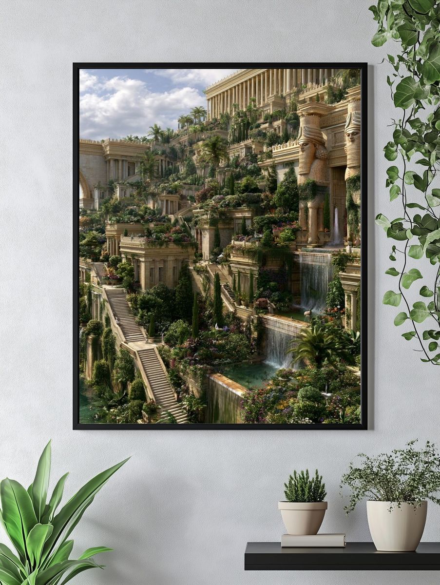 Hanging Gardens of Babylon Print. — room view 4