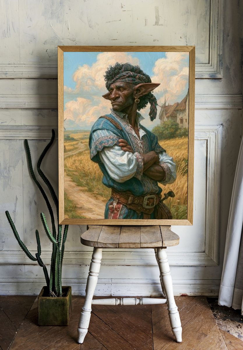 Fantasy Village Portrait Print. — room view 1
