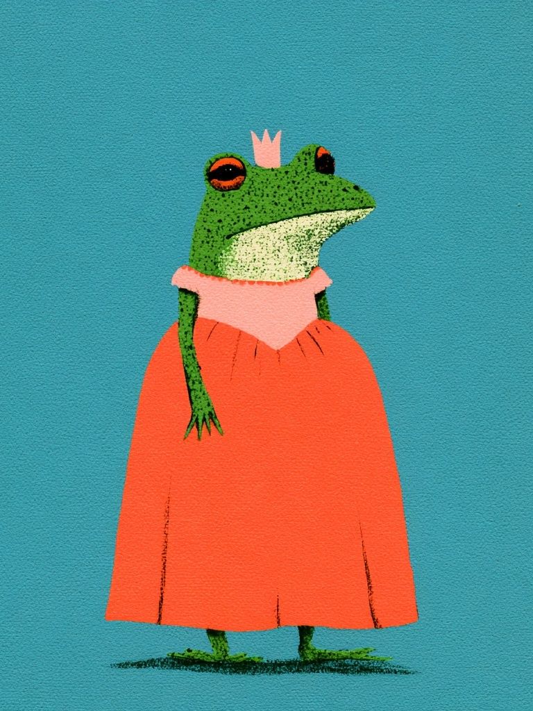 Princess Frog Illustration Poster. poster — illustration art