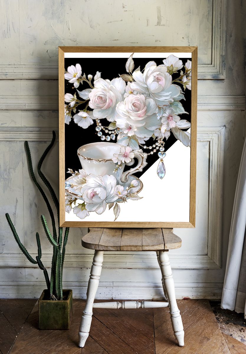 Blossom Teacup Floral Print. — room view 1