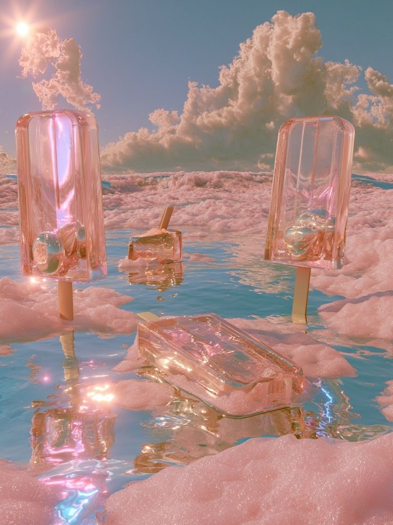 Pastel Popsicle Dreamscape Print. poster detail