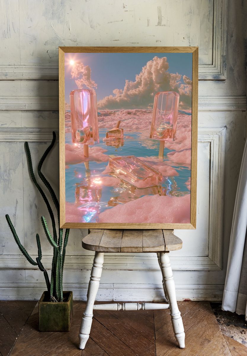 Pastel Popsicle Dreamscape Print. — room view 1