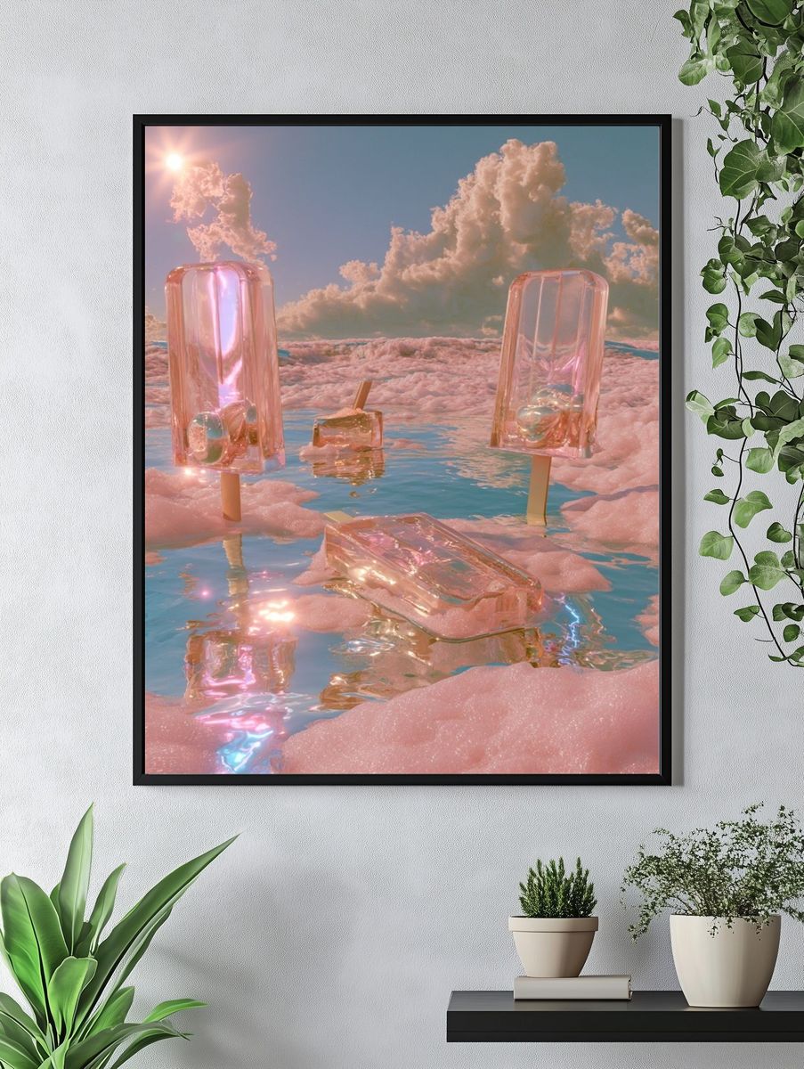 Pastel Popsicle Dreamscape Print. — room view 4