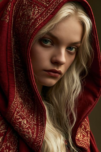 Mystic Hooded Portrait Print.