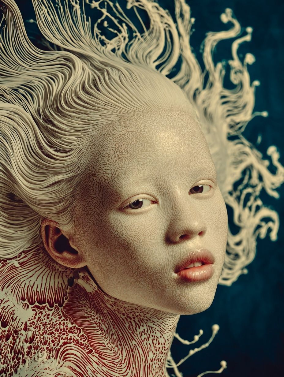 Surreal Portrait Digital Art Print. poster — illustration art