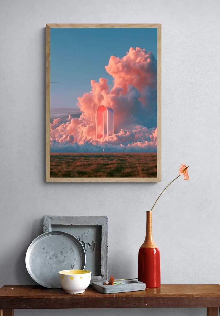 Dream Portal Cloudscape Print. — room view 3