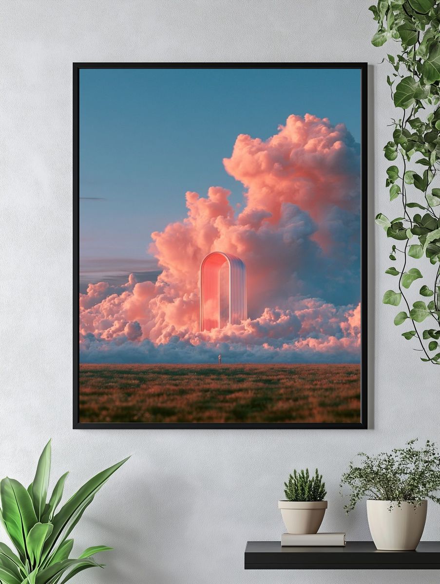 Dream Portal Cloudscape Print. — room view 4