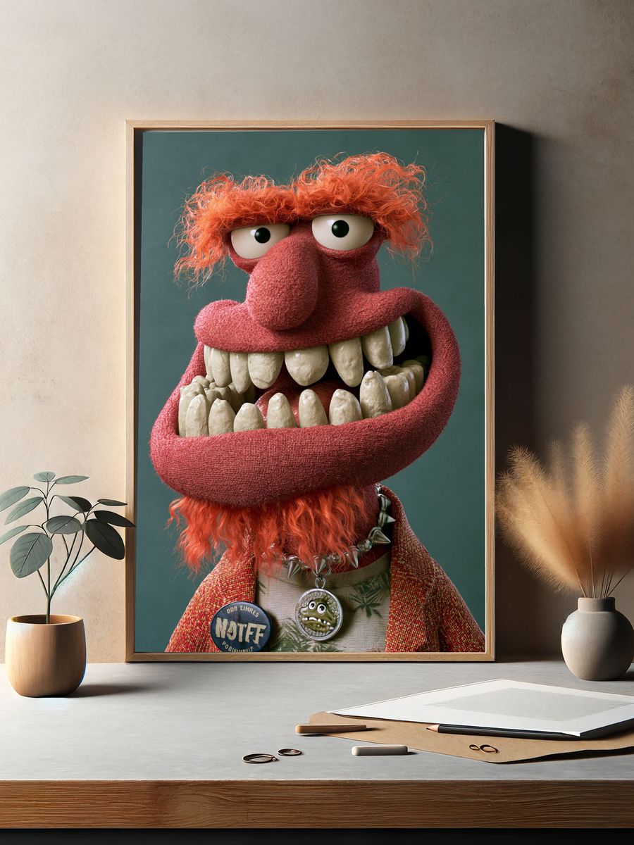 Muppet Monster Portrait Print. — room view 2