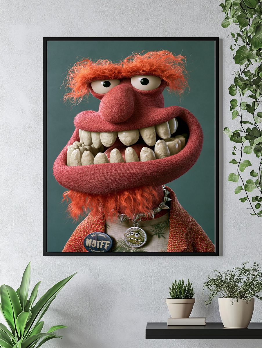Muppet Monster Portrait Print. — room view 4