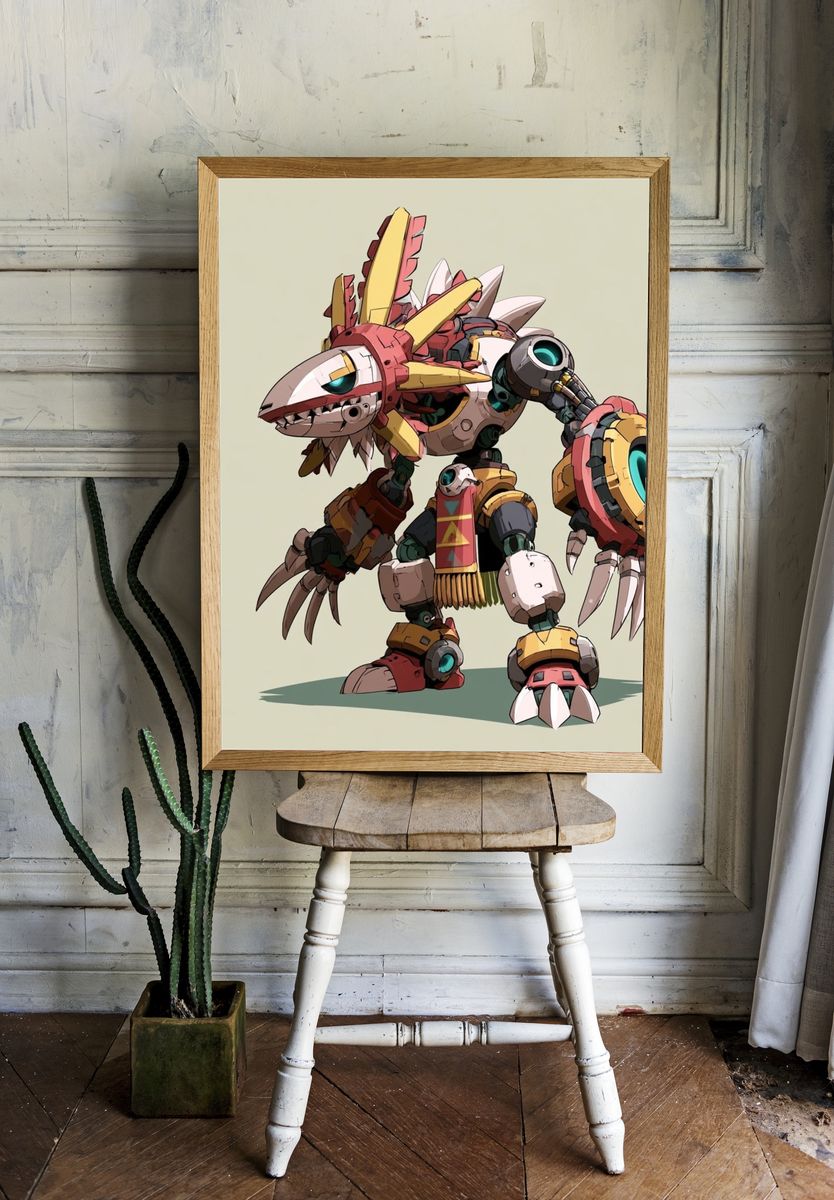 Mechanical Beast Illustration Poster. room preview