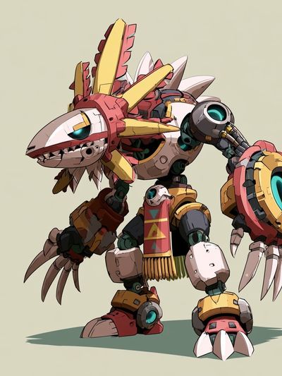Mechanical Beast Illustration Poster. poster