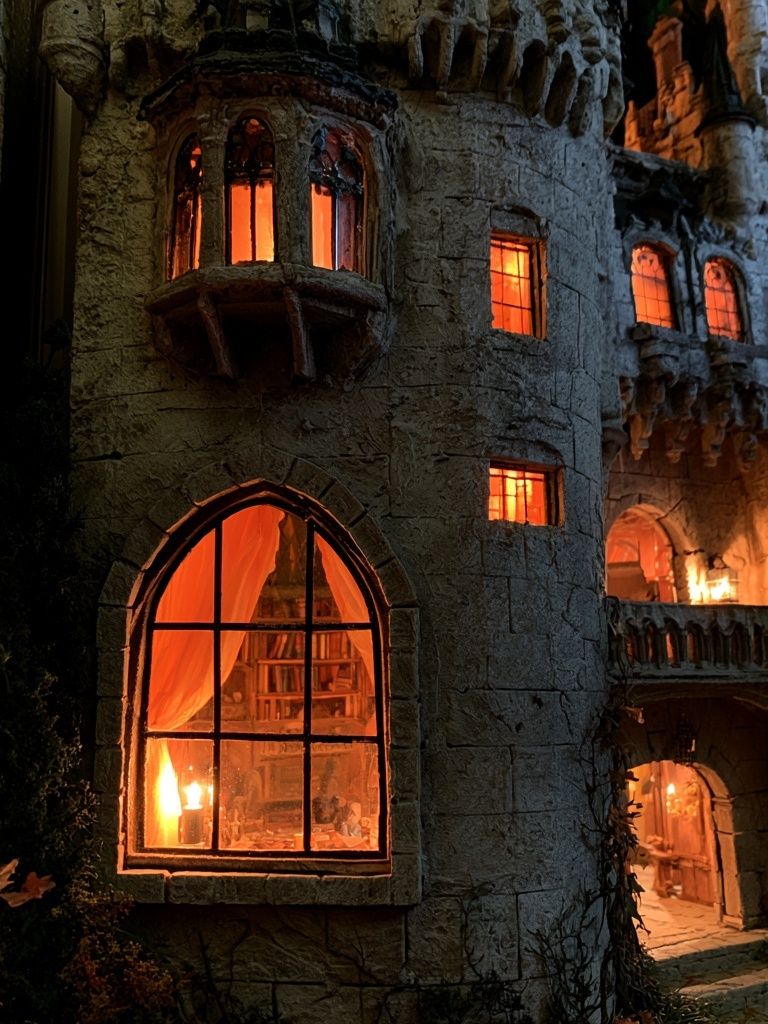 Enchanted Castle at Dusk Poster. poster — illustration art