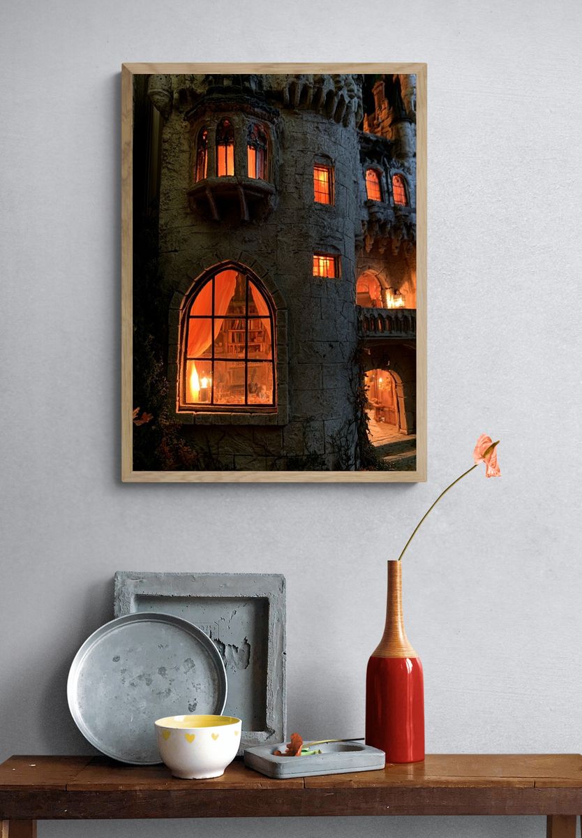 Enchanted Castle at Dusk Poster. — room view 3