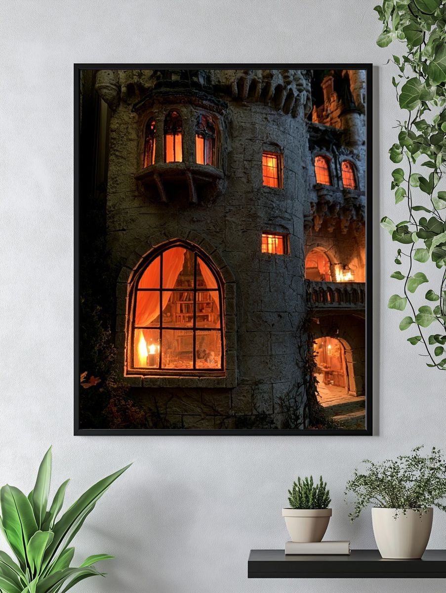 Enchanted Castle at Dusk Poster. — room view 4